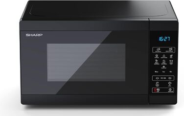 Мікрохвильова піч SHARP MS02E, 800W, 11 режимів, розморожування, чорний