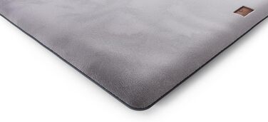 М'яка лежанка для собак Knuffelwuff Sunport 88x55 см - для великих, середніх та маленьких собак. Сіра лежанка для дому, авто, кемпінгу.