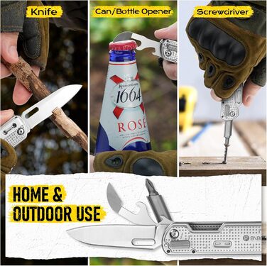 Мультитул BIBURY: тактичний ніж для виживання, EDC, подарунок для чоловіків, мультиінструмент для туризму та повсякденного використання