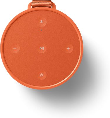 Bang & Olufsen Beosound Explore – Портативна Bluetooth колонка для дому, подорожей та активного відпочинку, 27 годин роботи, водонепроникність, 360° звук, USB-C, Чорний Антрацит (Bonfire Orange)