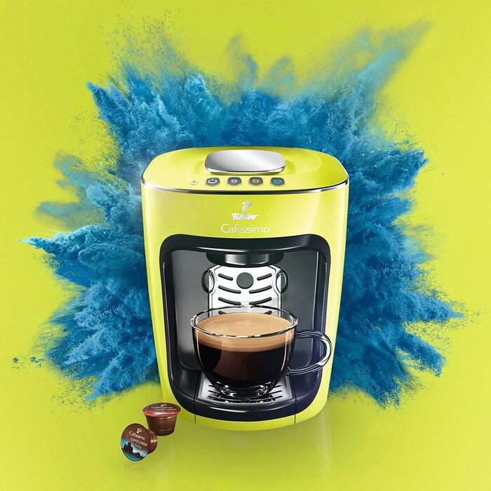 Кавова капсульна машина Tchibo Cafissimo Mini для кави, еспресо, крема та чаю, жовта