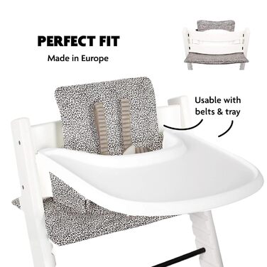 Ukje подушка для стільчика Stokke Tripp Trapp, водонепроникна, леопардовий пісок, м'яка сидушка, зменшувач сидіння, багато кольорів і візерунків