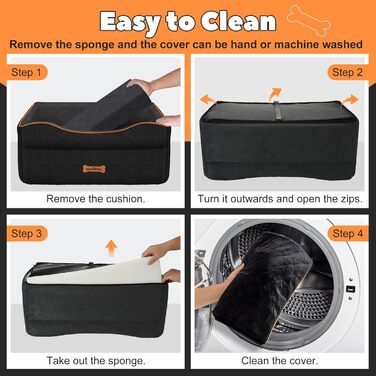 Автокрісло для собак середніх та маленьких порід (до 23 кг), з м'якою подушкою та страхувальним ременем, чорного кольору, розмір M