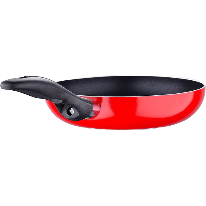 Набір сковорідок San Ignacio 3 шт. 16/20/24 см, кришка, алюміній, індукція (червоний)