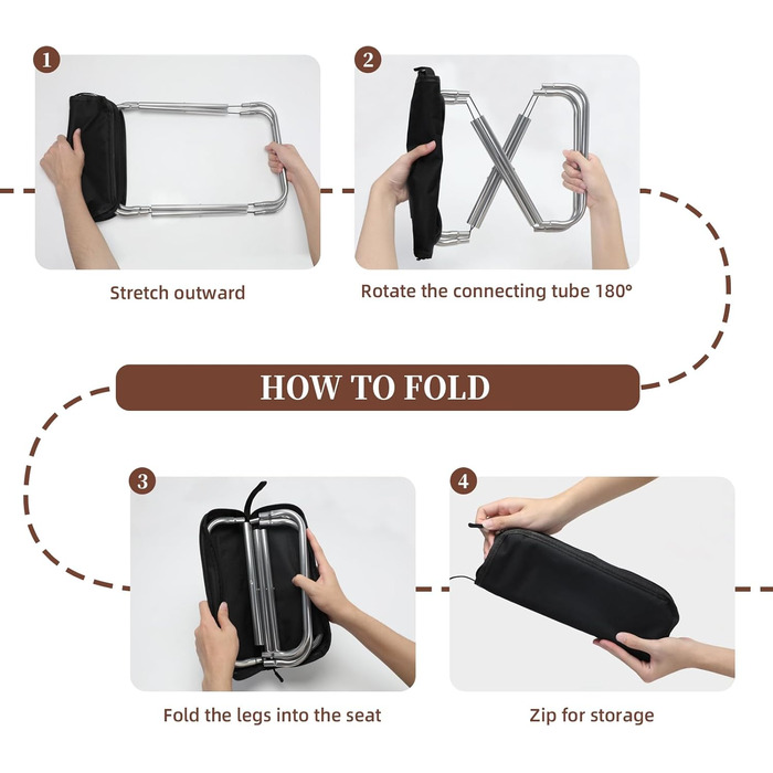 Складний туристичний стільчик для кемпінгу з алюмінію, міні-стілець для відпочинку на природі, риболовлі, пляжу та саду