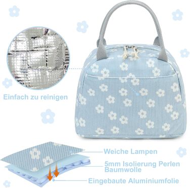 Шкільний рюкзак LEDAOU для хлопчиків та дівчаток-підлітків, білий з ромашками, чорний, блакитний (95)