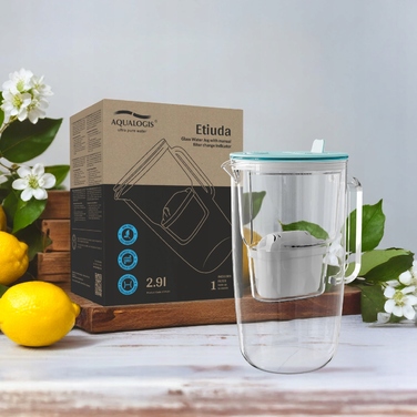 Фільтруючий глечик Aqualogis Etiuda, 2,9 л, безбарвний