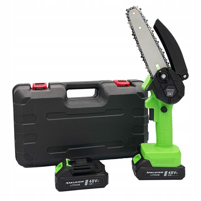 Акумуляторна ланцюгова пила XMaster 600 Вт, 16 см, з 2 акумуляторами