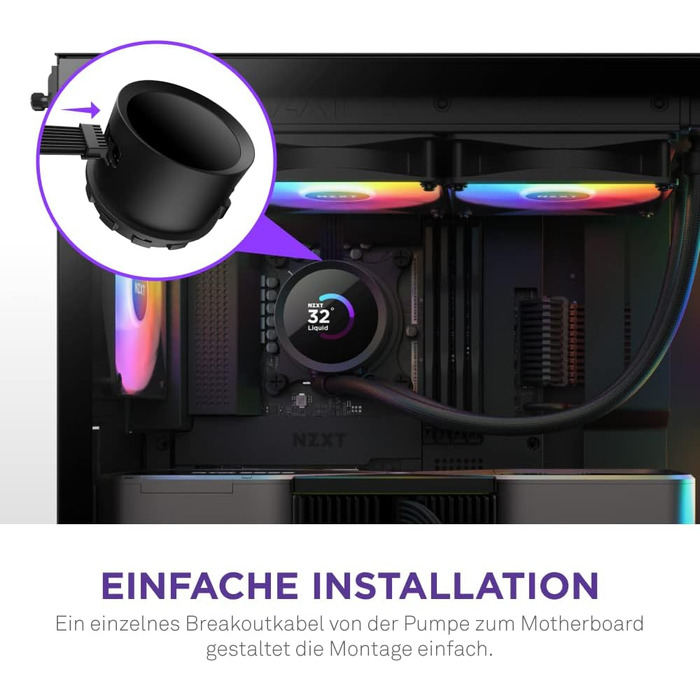 NZXT Kraken: Рідинна система охолодження CPU AIO з LCD-дисплеєм – 240 RGB (білий) – сумісна з Intel® та AMD®