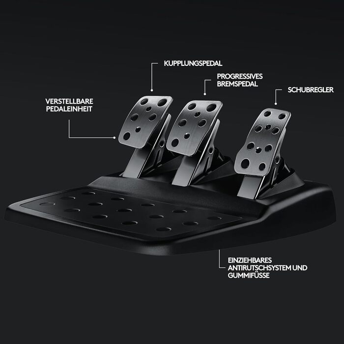 Руль Logitech G29 Driving Force з Force Feedback, 900°, шкіряний, педалі з нержавіючої сталі, для PS4/PS3/PC/Mac, чорний