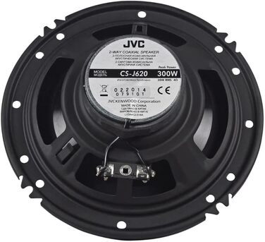 Автоакустика JVC CS-J620 16 см, 2-смугові коаксіальні динаміки, чорні, одиночний