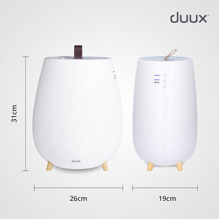 Ультразвуковий зволожувач повітря Duux Tag 2 - 2.5л, до 30м², для спальні (білий)