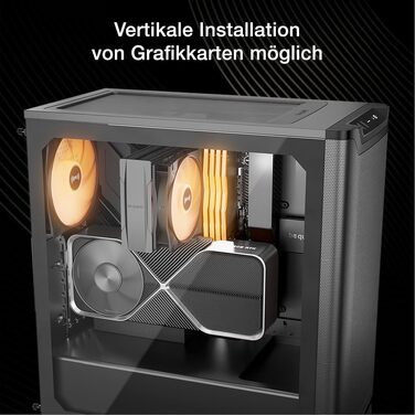Корпус для ПК be quiet! Pure Base 501 LX (чорний) з 2 вентиляторами Pure Wings 3 140mm PWM, USB 3.2 Gen 2 Type-C, підтримкою вертикальної установки відеокарти