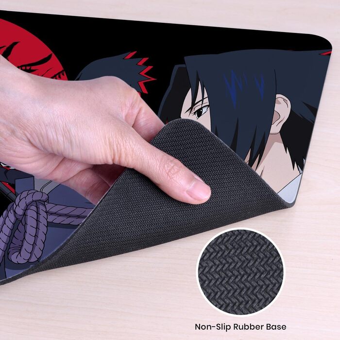 Килимок для миші та клавіатури Head Case Designs Naruto Shippuden XL (60x30 см, Саске) - ігровий, великий, аніме