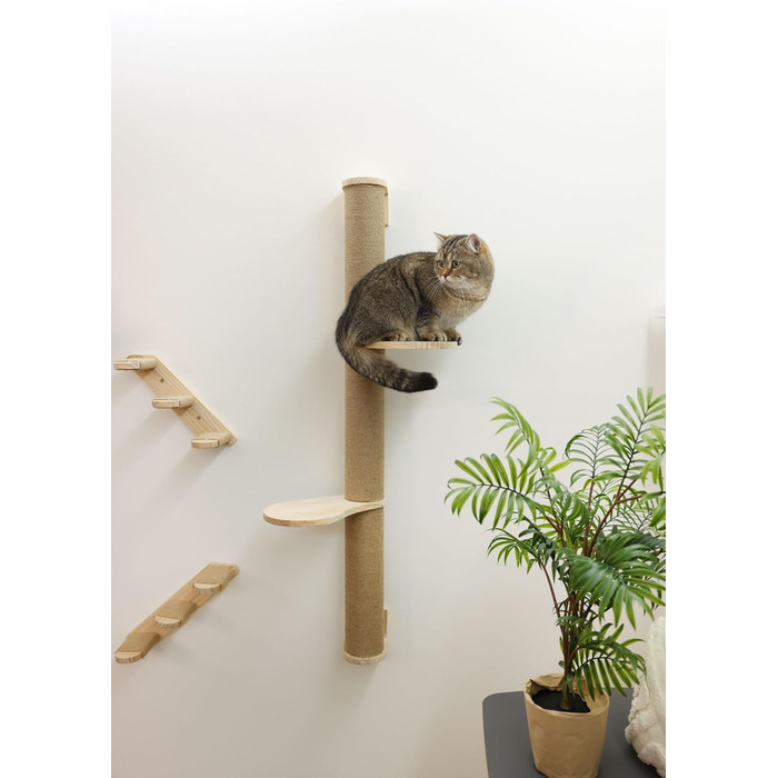 Гамак для котів Kerbl Timber, 38x33,5x16 см, до 6 кг, з м'якого плюшу, для кріплення на стіні, знімний чохол, іграшка для котів, аксесуари для тварин