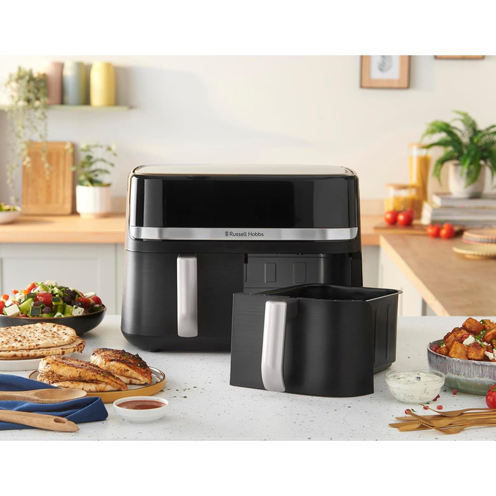 Фритюрниця Russell Hobbs SatisFry з 2 камерами, 9л, Rapid AirFryer, 9 програм, тиха робота, миється в посудомийній машині