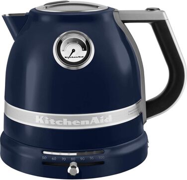 KitchenAid Kettle with Temperature Setting from 50 to 100°C | Tea Kettle with Scale Filter 1.5L | Electric 2400 Watt | Stainless Steel | Ink Blue 1.5 Liter Ink Blue