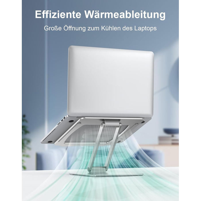 Підставка для ноутбука, алюміній, ергономічна, регульована висота, складна, з вентиляцією, для MacBook Air/Pro та ноутбуків 10-16