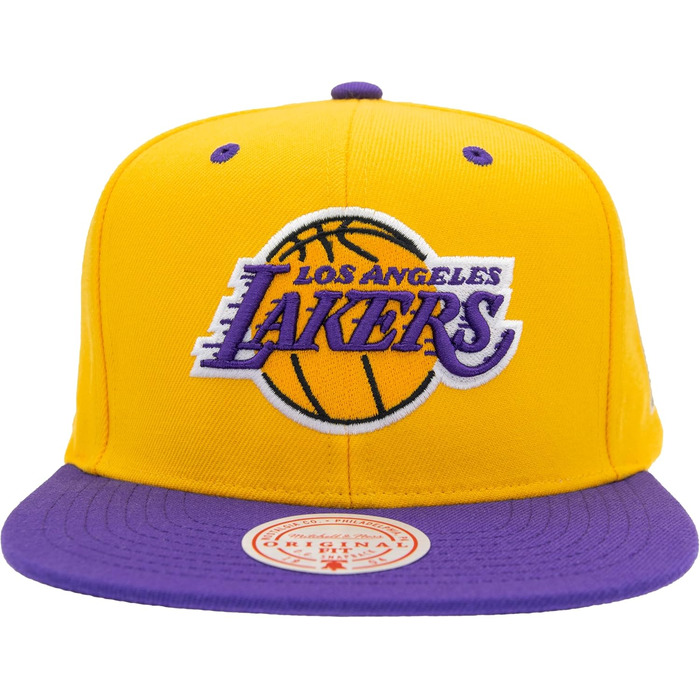 Кепка Mitchell & Ness NBA Lakers Snapback жовто-фіолетова, універсальний розмір
