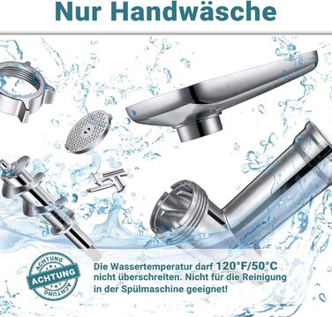 Електрична м'ясоподрібнювач насадка для KitchenAid Mixer, нержавіюча сталь