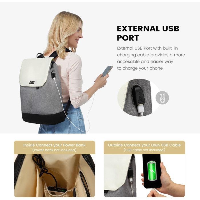 LOVEVOOK Рюкзак для підліток, дівчаток: водонепроникний, з відділенням для ноутбука 15.6