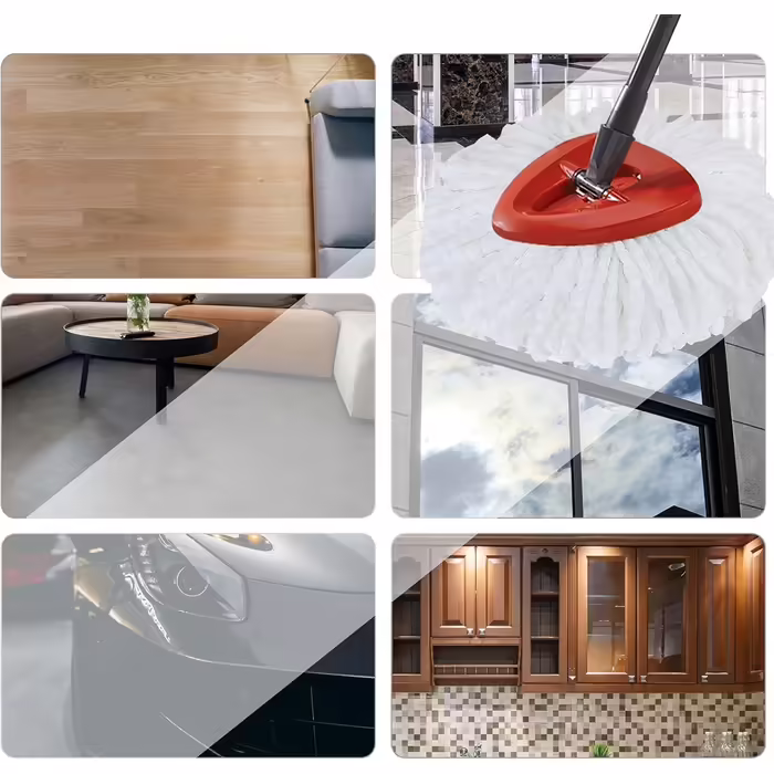 12 Piece Mop Heads Replacement for O-Cedar Spin Mop, Easy to Clean Microfiber Mop Refills, 360-Degree Rotating Mop Replacement Heads, Easy Wringing for All Hard Floors