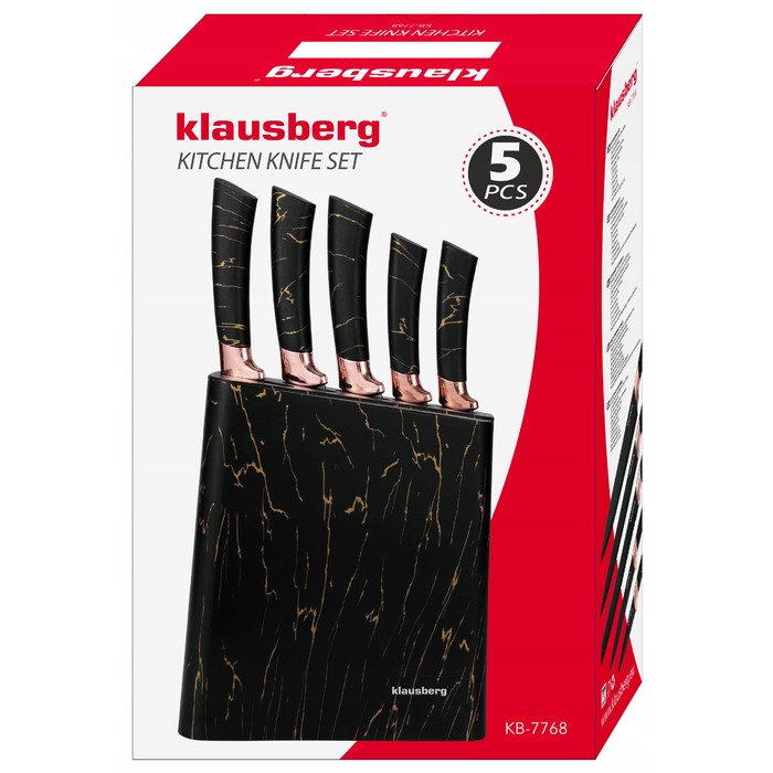 Набір ножів у підставці Klausberg, 5 предметів