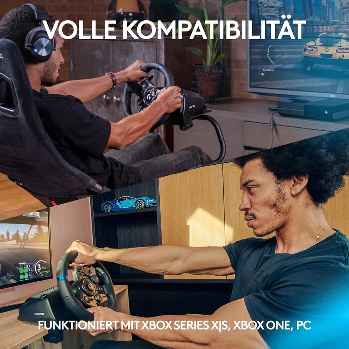 Руль Logitech G923 з педалями для Xbox, Xbox One та PC: TRUEFORCE, 1000 Гц, реактивні педалі, підтримка Dual Clutch Xbox | PC