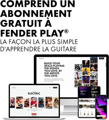 Squier Sonic Stratocaster: електрогітара в комплекті з підсилювачем Fender Frontman 10G, чорний, кленова накладка, Gig Bag, Fender Play (2-Farben Sunburst)