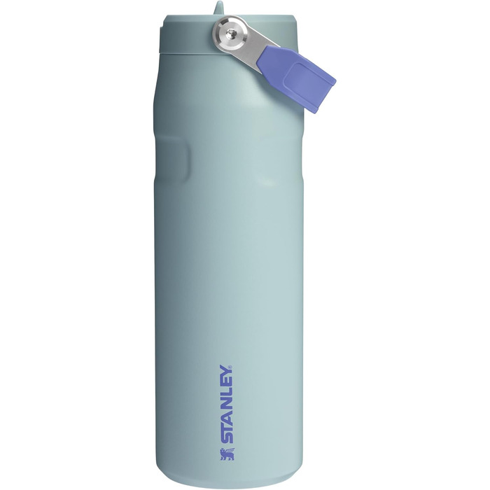 Фляга Stanley Flip Straw 2.0 з трубочкою 1.06л - термофляка, що охолоджує, з нержавіючої сталі, BPA-free, для напоїв, з підставкою, миється в посудомийній машині (700 мл, Blue Cactus)