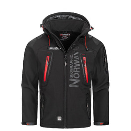 Чоловіча куртка-софтшелл Geographical Norway Tambour, чорна, розмір XXXL