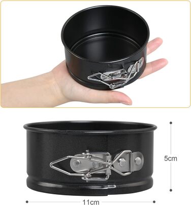Форма для випічки LEADSTAR Klein Springform, набір 4 шт, 10 см, антипригарна, роз'ємна, для міні-кексів та тістечок