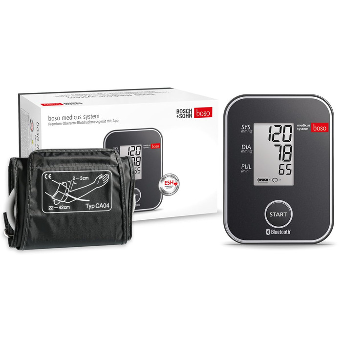 boso medicus system – Бездротовий тонометр на плечі з визначенням аритмії – У комплекті універсальна манжета (22-42 см)