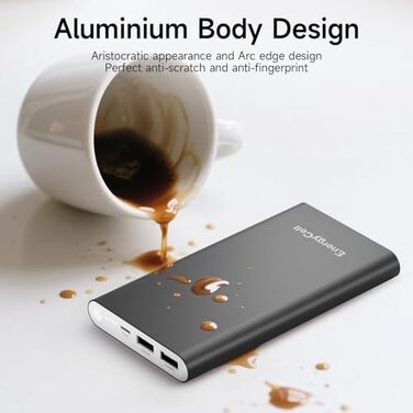 Power Bank Pilot 4GS 12000mAh Чорний: портативний зарядний пристрій для iPhone, Samsung, Huawei та інших пристроїв