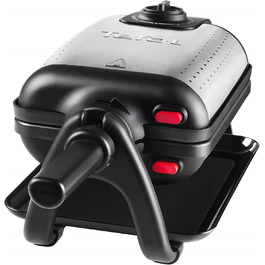 Вафельниця Tefal King Size WM756D для двох бельгійських вафель, подвійна, з обертанням, антипригарні пластини, товсті вафлі, регулятор температури, легке очищення, 1200 Вт, 1 л