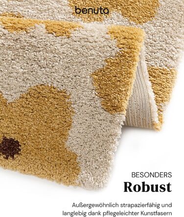 Дитячий килим Benuta Lytte Gobi 80x150 см, жовтий - м'який, прямокутний, з дитячим малюнком, штучне волокно, для дитячої, вітальні, спальні