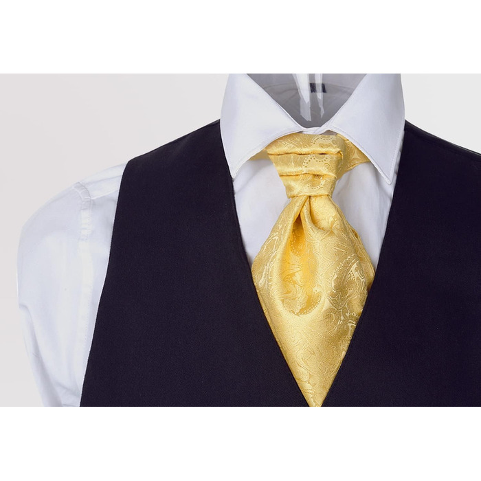 Комплект краватка-хустинка Alizeal Paisley (Золотий) для чоловіків