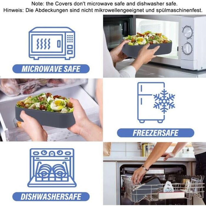 Ланчбокс Brotdose з 3 ярусами, 2200 мл, Bento Box з посудом, роздільники, BPA Free, для мікрохвильової печі, бежевий, 19.5 x 11.2 x 15 см, PP матеріал