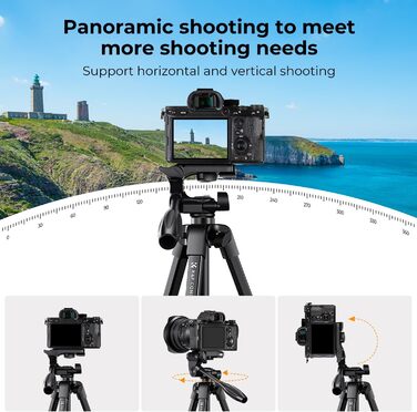 Штатив K&F Concept NT510: легкий штатив 152 см з Bluetooth пульт для Canon, Nikon, Sony та смартфонів