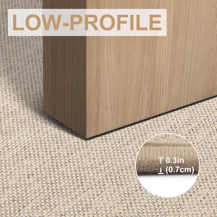 Килимок для дому LEKEEPGO 43x75 см, антиковзаючий, миючий, вбираючий, бежевий