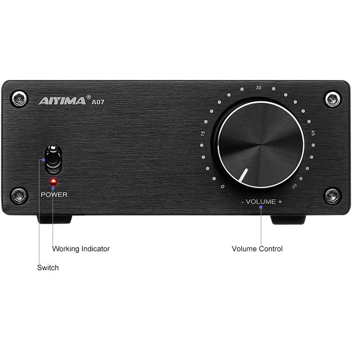AIYIMA A07 TPA3255 стерео аудіо міні-підсилювач 2x300 Вт Hi-Fi, клас D, інтегрований цифровий підсилювач 2.0 для колонок і домашнього кінотеатру, 32V 5A блок живлення, для DIY