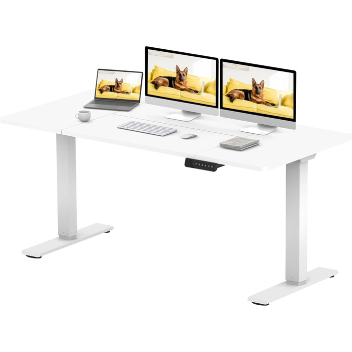 Регульований стіл Sanodesk 200x80 см з 2 моторами, електричний, з функцією пам'яті (чорний)