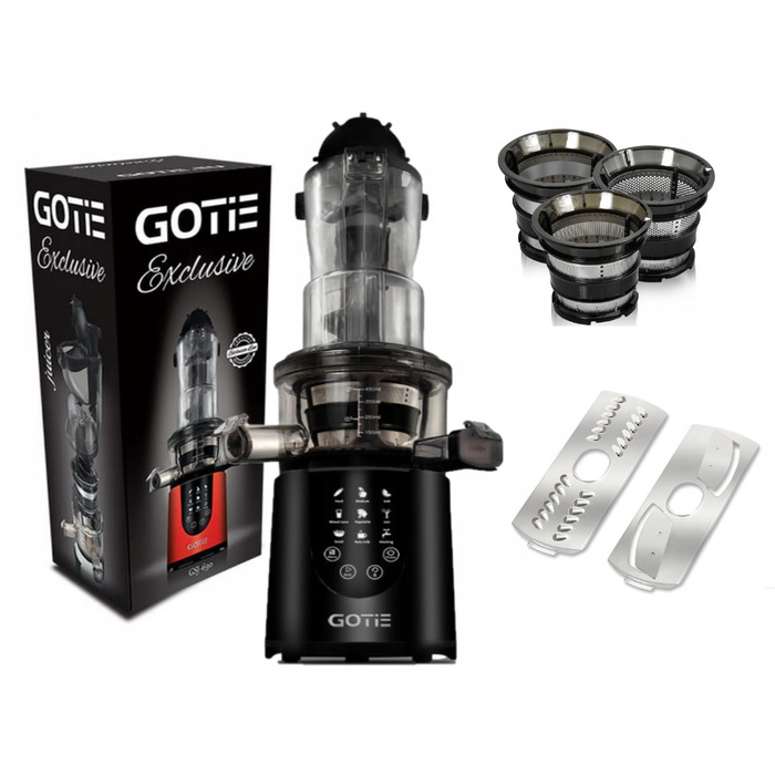 Вертикальна шнекова соковижималка Gotie GSJ-630B 200 Вт, чорна