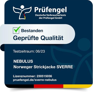 Чоловіча в'язана куртка Nebuus SVERRE, тепла та практична, колір Offwhite-navy (XL)