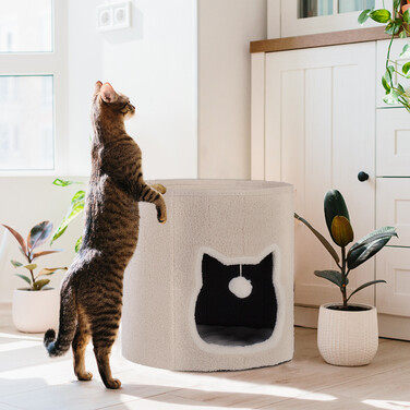 Relaxdays Foldable Cat Cave in Beige