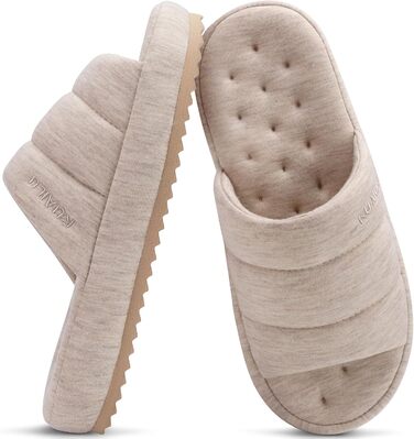 Чоловічі домашні тапочки KuaiLu: стильні, з м'якою устілкою з піною Memory Foam, для дому та вулиці (Бежевий, 49 EU)