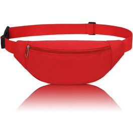Сумка на пояс для чоловіків та жінок, бананка спортивна, червона, для подорожей, прогулянок з собакою та активного відпочинку