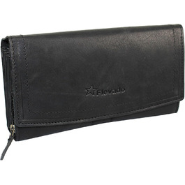 Robust buffalo leather restaurant wallet/billfold with RFID protection and magnetic closure