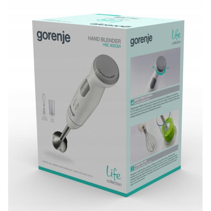 Погружний блендер Gorenje HBC802QW 800 Вт, чаша 0,5 л