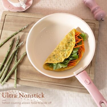 Набір посуду Astercook 21 предмет: каструлі та сковорідки з антипригарним покриттям, керамічний набір посуду, знімні ручки, для дому та кемпінгу, сумісний з індукцією, можна мити в духовці, стійкий, компактний